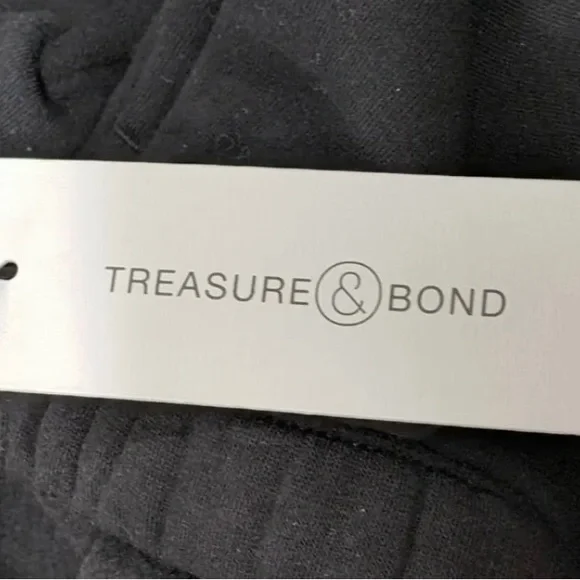 Treasure & Bond Boyfriend Sweatpants in Black-Women's-NWT - Picture 7 of 8